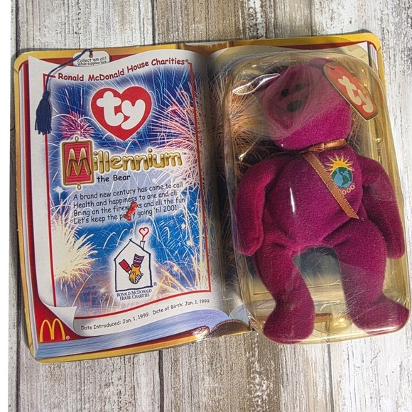 Ty Beanie Babies McDonald's Collection Set 4 Bears Millennium Erin End Germania - Picture 6 of 12
